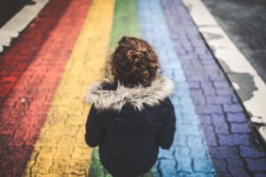 Child Crosswalk Rainbow